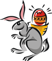 Rabbit bring the egg png