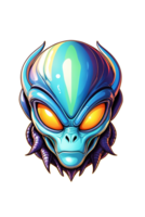 AI generated Monster alien head png