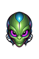 AI generated Monster alien head png