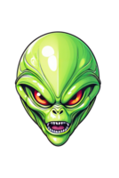 AI generated Monster alien head png