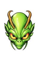 AI generated Monster alien head png