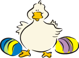 canard avec deux des œufs png