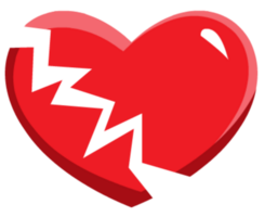 Heart break illustration png