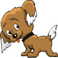 le chien glissé illustration png