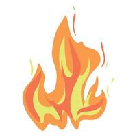 fuego fuego vector icono. fuego silueta ilustración.