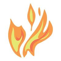 Fire flame vector icon. Fire silhouette illustration.