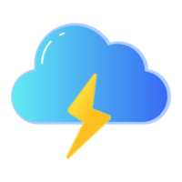 trueno nube icono, trueno nube icono, clima icono, adecuado para sitios web, móvil aplicaciones, etc png