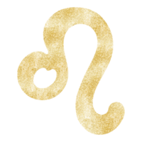 Gold Leo zodiac symbol illustration. Simple leo zodiac icon. luxury, esoteric zodiac sign concept. Astrological calendar. Horoscope astrology. Fit for paranormal, tarot readers and astrologers png