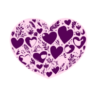 Purple Heart in heart shape. png