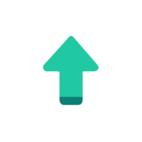 AI generated green up arrow png