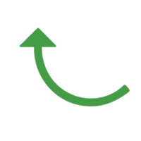 AI generated green up arrow png