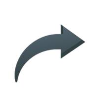 AI generated right black arrow png