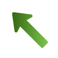 AI generated green up arrow png