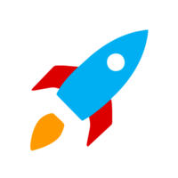 AI generated jet rocket icon png