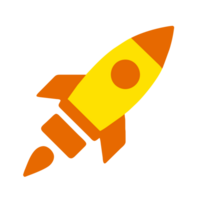 AI generated jet rocket icon png