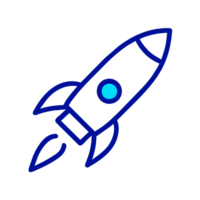 AI generated jet rocket icon png