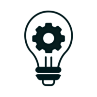 AI generated light bulb icon png