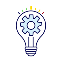 AI generated light bulb icon png