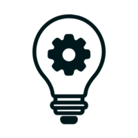 AI generated light bulb icon png