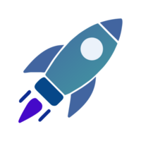 AI generated jet rocket icon png