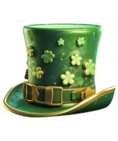 AI generated illustration of Leprechaun green hat for celebrate st patrick ai generated png
