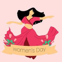 mujer ilustración para internacional De las mujeres día vector