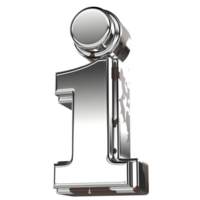 Silver Letter i Small 3d Rendering png