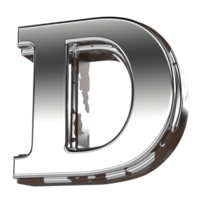 argento lettera d 3d interpretazione png