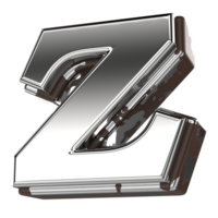 argento lettera z piccolo 3d interpretazione png