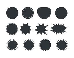 Price tag icon collection - starburst isolated. Perfect for sale sticker, price tag, quality mark. vector