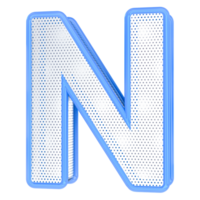 n lettre bleu 3d rendre png