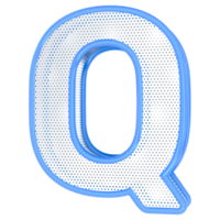 q Brief Blau 3d machen png