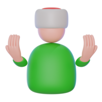 Orando hombre 3d icono ilustración png