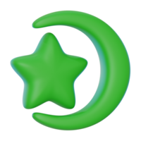 crescent moon 3d icon illustration png