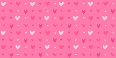 Seamless pattern with hearts. Romantic print for Valentine's Day. Vector graphics.