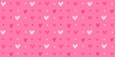 Seamless pattern with hearts. Romantic print for Valentine's Day. Vector graphics.