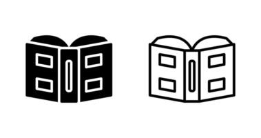 icono de vector de libro abierto