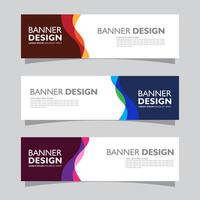 Vector set of landscape banner background design concept. Web background business layout template