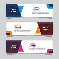 Vector set of landscape banner background design concept. Web background business layout template