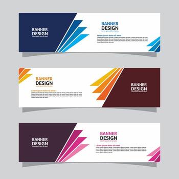 Vector set of landscape banner background design concept. Web background business layout template