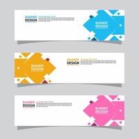 Vector set of landscape banner background design concept. Web background business layout template