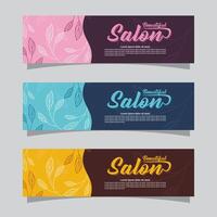 Vector set of landscape banner background design concept. Colorful background business layout template