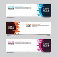 Vector set of landscape banner background design concept. Web background business layout template