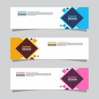 Vector set of landscape banner background design concept. Web background business layout template