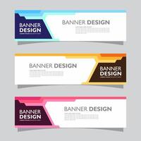 Vector set of landscape banner background design concept. Web background business layout template