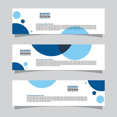 Vector set of landscape banner background design concept. Web background business layout template