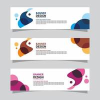 Vector set of landscape banner background design concept. Web background business layout template