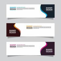 Vector set of landscape banner background design concept. Web background business layout template