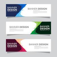 Vector set of landscape banner background design concept. Web background business layout template