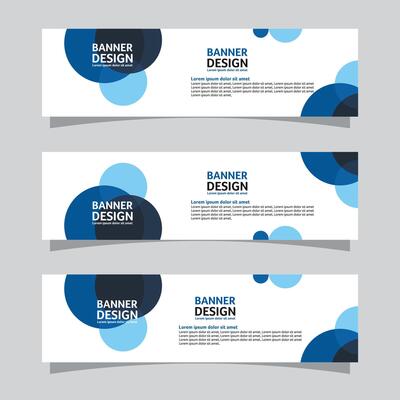 Vector set of landscape banner background design concept. Web background business layout template